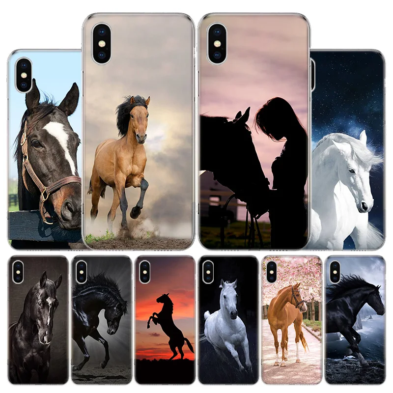 Чехол для телефона с рисунком лошади Apple Iphone 11 12 Mini Pro X XR XS Max 7 8 6 6S Plus 5 SE 7G 6G + Art
