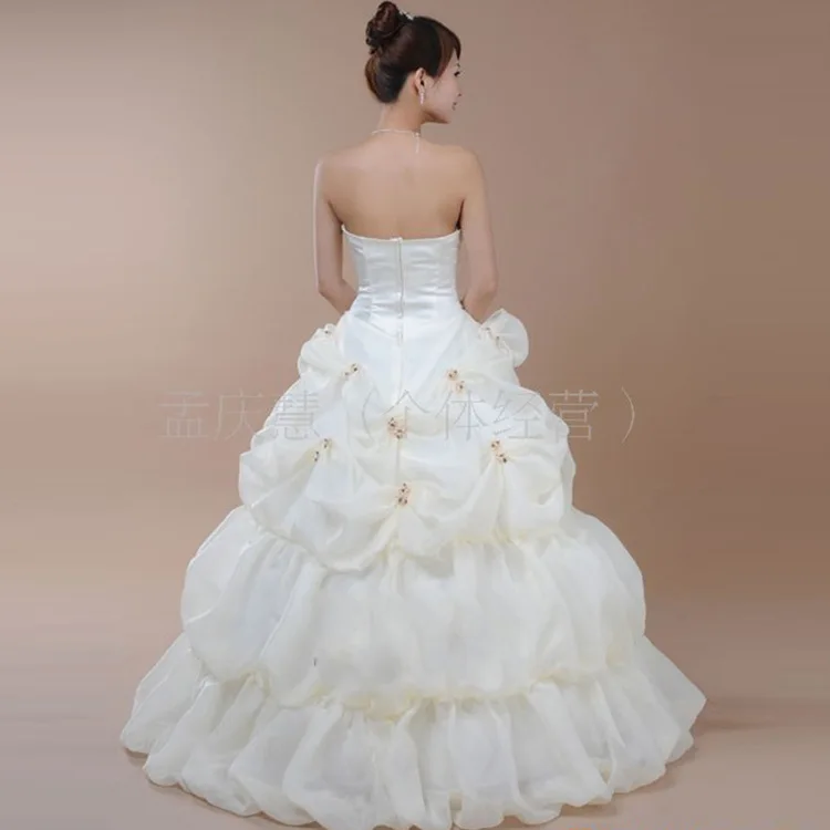 Свадебное платье без бретелек Mrs Win бальное с цветочным принтом элегантный наряд