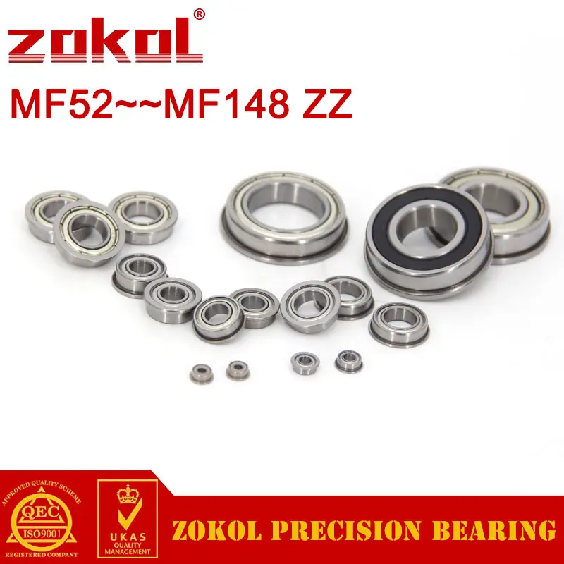 ZOKOL 10 шт. MF52ZZ к MF148ZZ фланцевый подшипник MF63 MF74 MF84 MF83 MF85 MF105 MF106 MF126 MF128 MF137 ZZ радиальный