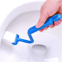 japanese style curved small bathroom toilet cleaning brush corner rim cleaner bent bowl handle s mode health toilet brush