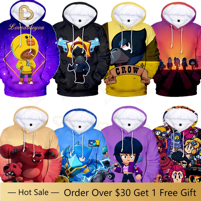 

3T - 16T Kids Clothing Star Streetwear Clothes Women Hoodies New Cartoon Game Adult 3D Printed Boy Girl Sweatshirt Costume