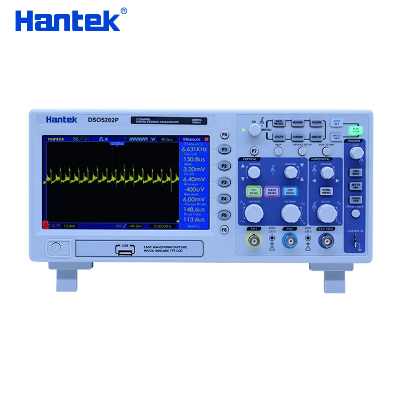 Цифровой осциллограф Hantek DSO5202P 70-200 МГц 2 канала 1 Гвыб/с 7 дюймовый TFT ЖК-дисплей