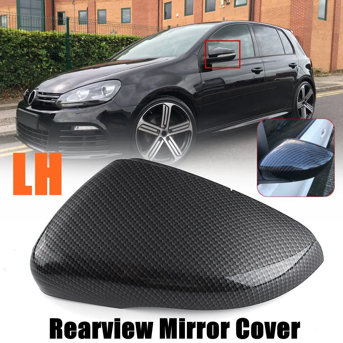 Зеркало заднего вида из углеродного волокна для Golf MK6 2009 2010-2013 VW Touran 2010 2011 2012 2013 2014