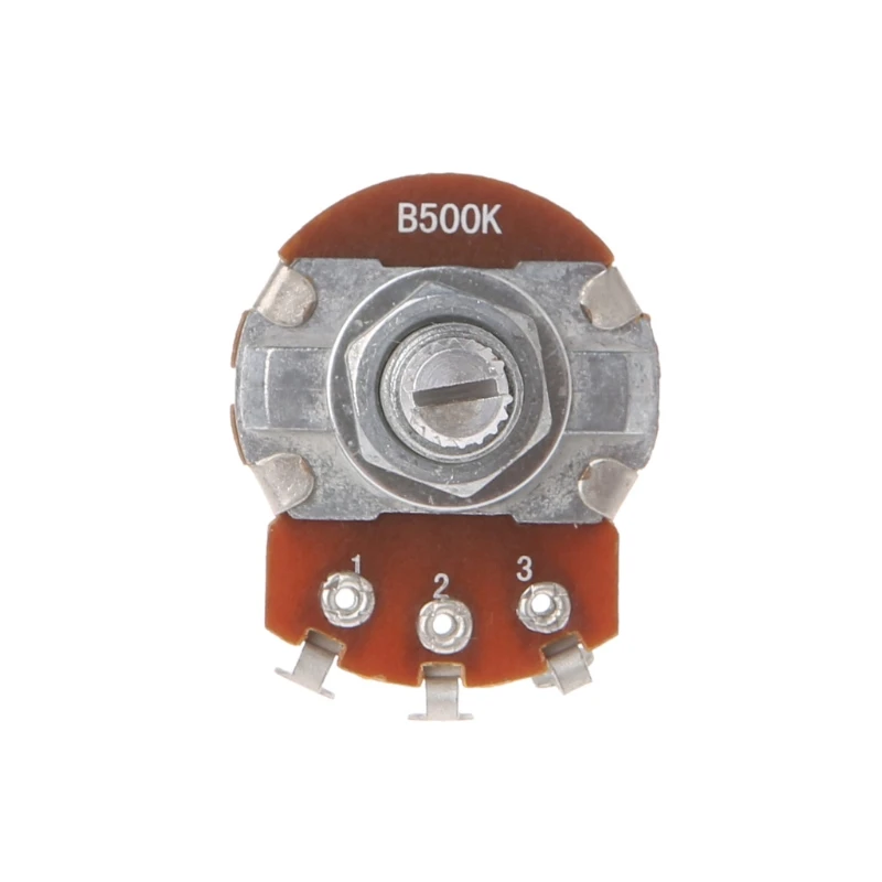 

B500K Potentiometer Splined Pot Electric Guitar Bass Effect Amp Tone Volume Parts