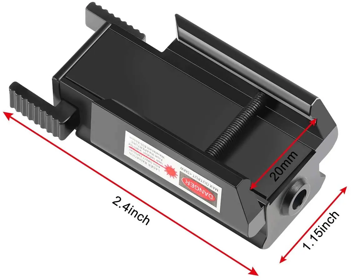 Тактический красный лазерный прицел 20 мм пистолет Вивера Пикатинни рельс для