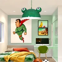 nordic wrought iron cartoon frog pendant lamp nordic indoor kindergarten decoration hanging light interior design pendant light
