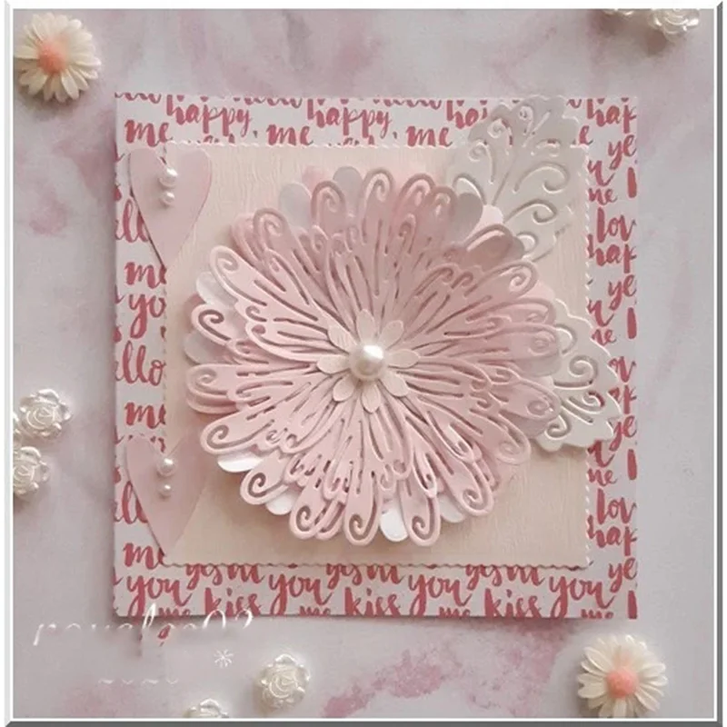 Bunnymoon четыре трафарет в виде цветка металлический Трафаретный вырубной штамп для