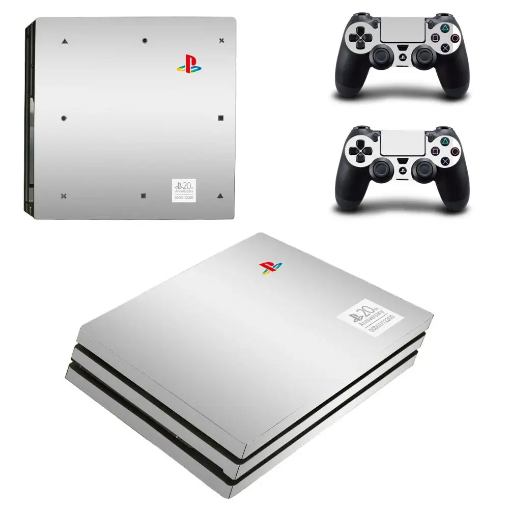 Стикер для консоли PlayStation 4 и контроллеров PS4 Pro классическая белая наклейка на