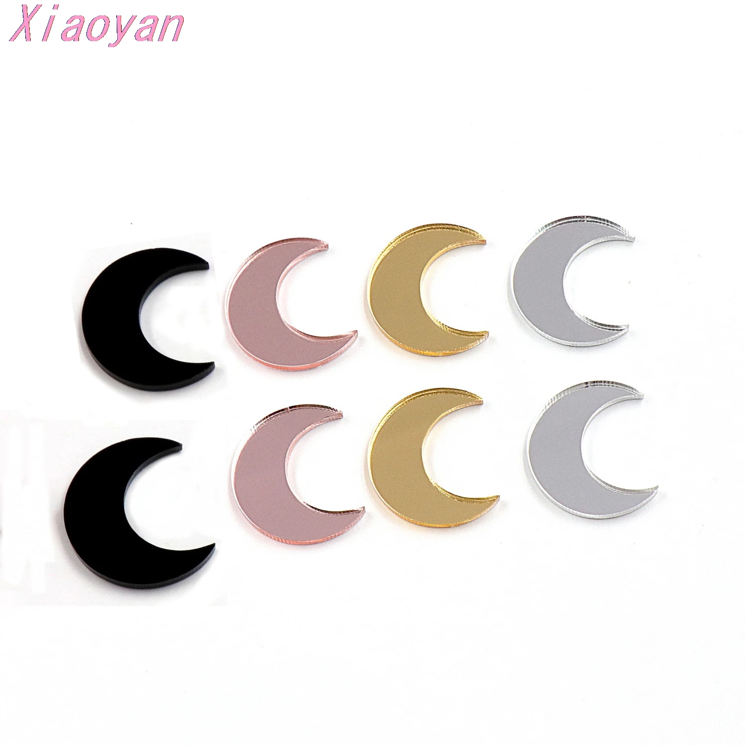 10 шт./компл. фотообои золото/серебро/розовое зеркало черная луна DIY Лазерный вырез