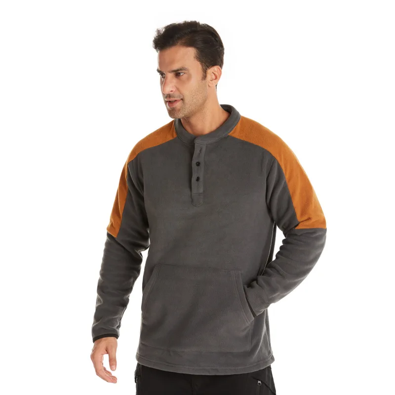 

European and American Hoodie Men Oversize Traksuits Fall&winter Outdoor Double-sided Polar Fleece Sports Warm Pullover Clothing