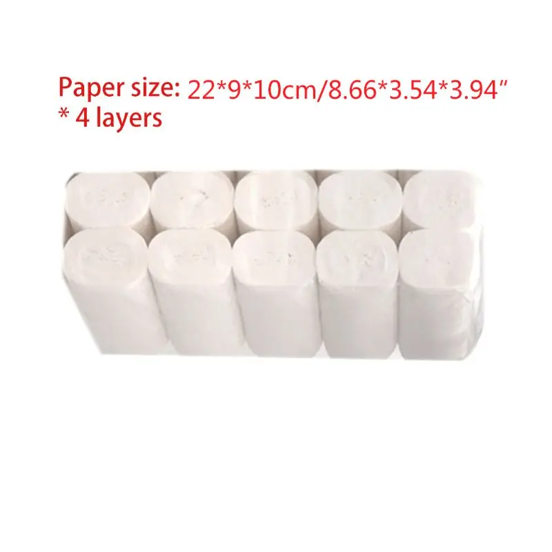 Семейная 4-слойная туалетная бумага 10 рулонов Ультрамягкая натуральная