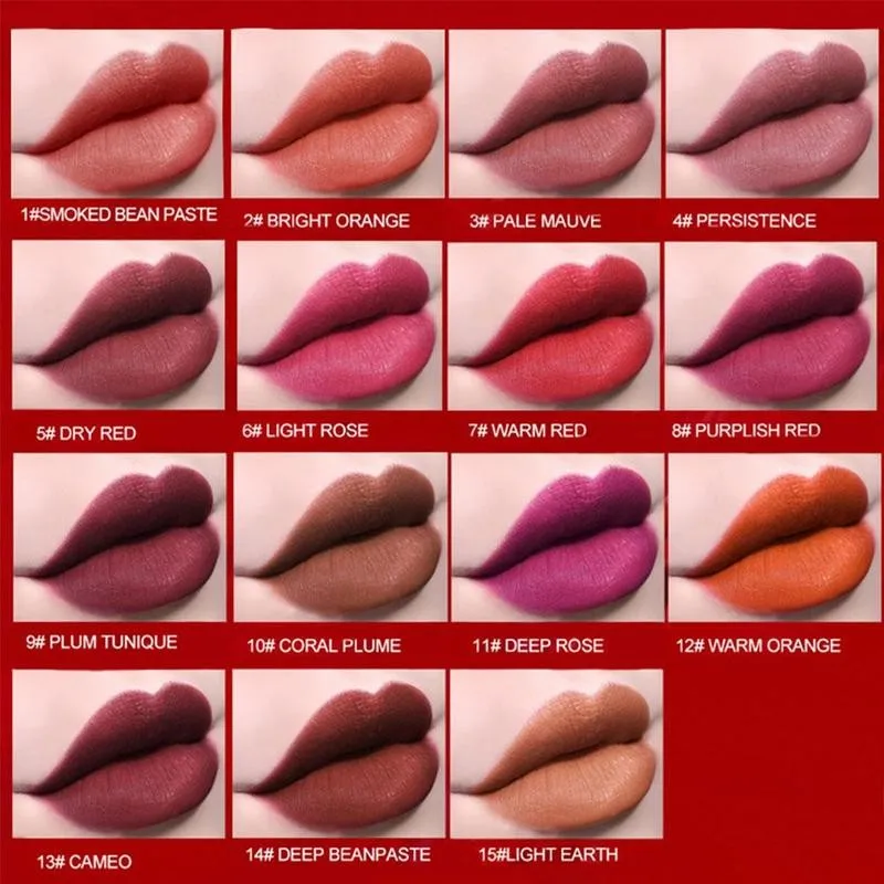 

15 Colors Matte Liquid Capsule Lipstick Waterproof Long-lasting Lip Mini Makeup Capsule Carry To Easy Gloss Lip Red P1G3