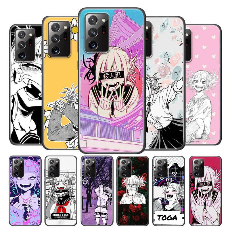 

Himiko Toga Anime Senpai for Samsung Note 20 Ultra Plus 10 9 8 F52 M62 M60 M31 M02 M01 Core Silicone Soft Black Phone Case
