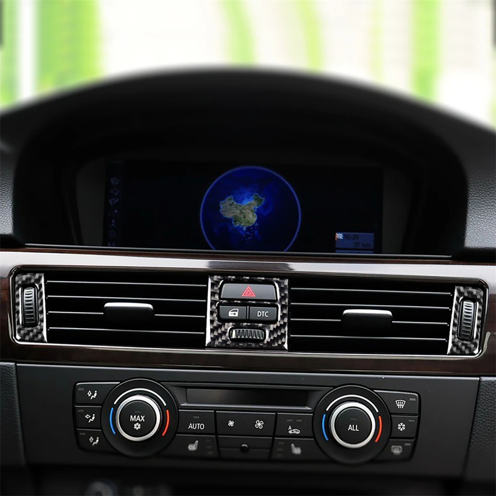 

Внутренняя отделка из углеродного волокна рамка Накладка для BMW 3 серии E90 2005-2012 кондиционер передний вентиляционное отверстие внешняя отде...