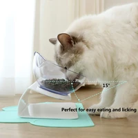 double bowl cat feeder raised cat food water bowls with stand no spill reduce pets neck pain for cats dogs us stock dropshipping