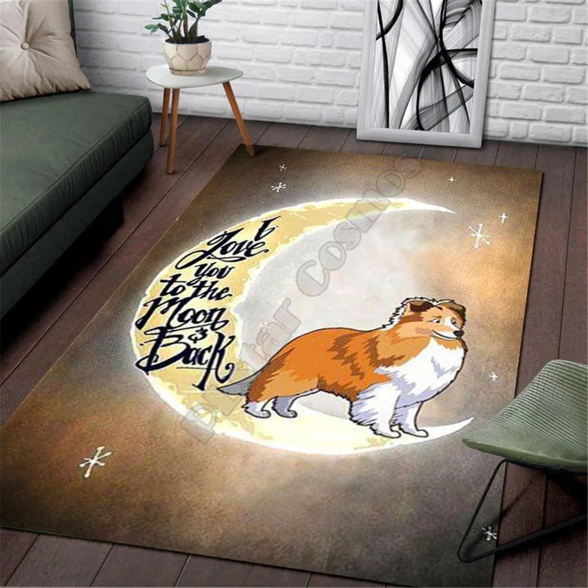 

Shetland Sheepdog Area Rug 3D All Over Printed Non-slip Mat Dining Room Living Room Soft Bedroom Carpet 01