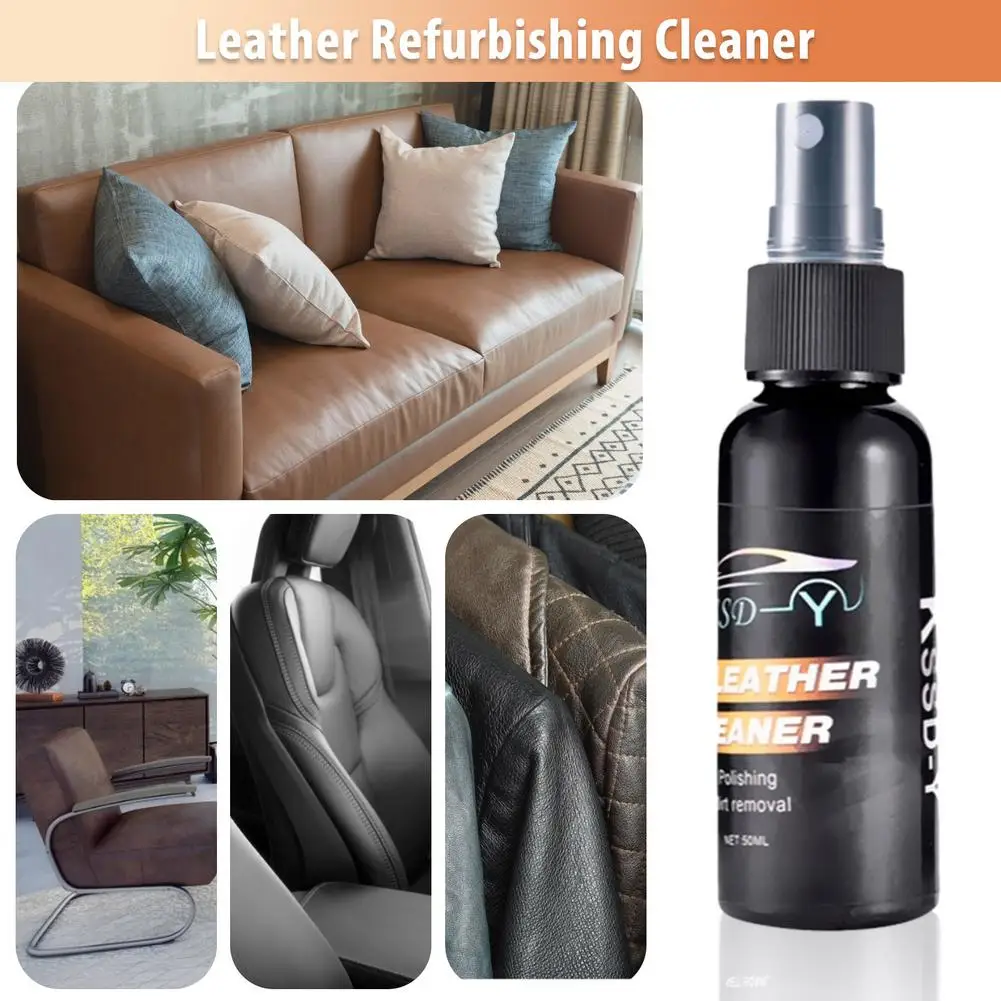 

50ML Liquid Seat Polish Wax Leather Cleaner Maintenance Agent Car Interior Cleaning Tool Refurbishment Cleaning Detergent Supply