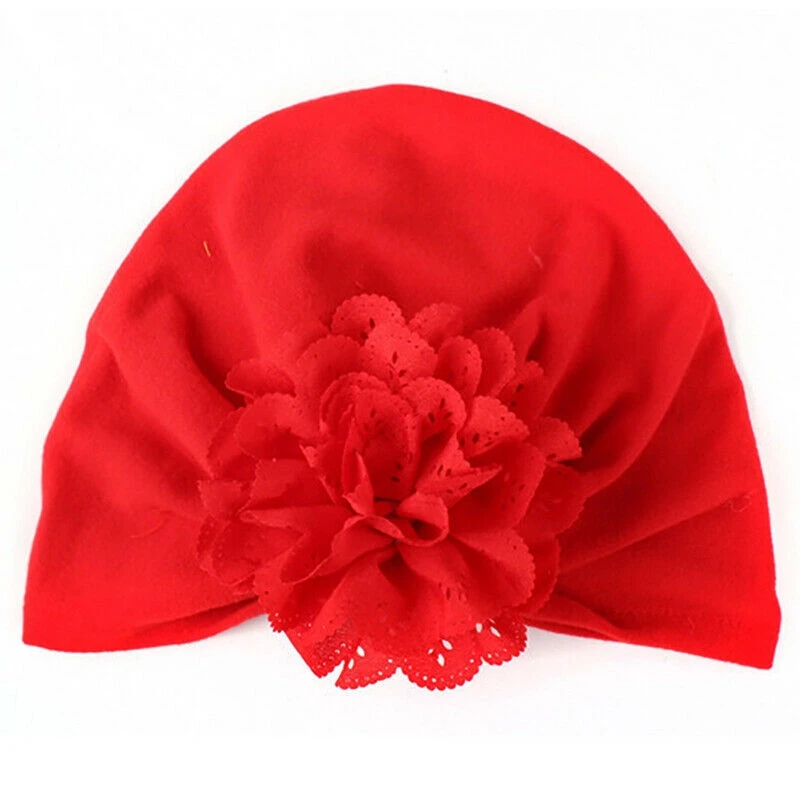 

Baby Girls Infant Flower Beanie Elastic Head Unisex Stereoscopic