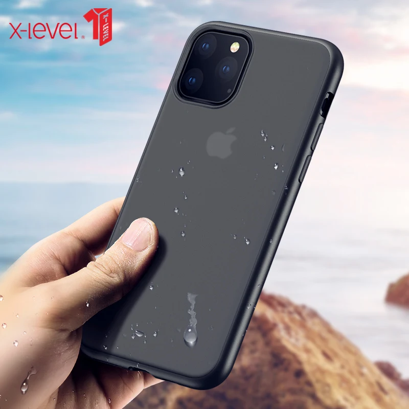 X-Level бампер чехол для iPhone 11 Pro X XR XS MAX анти-отпечатков пальцев матовая прозрачная