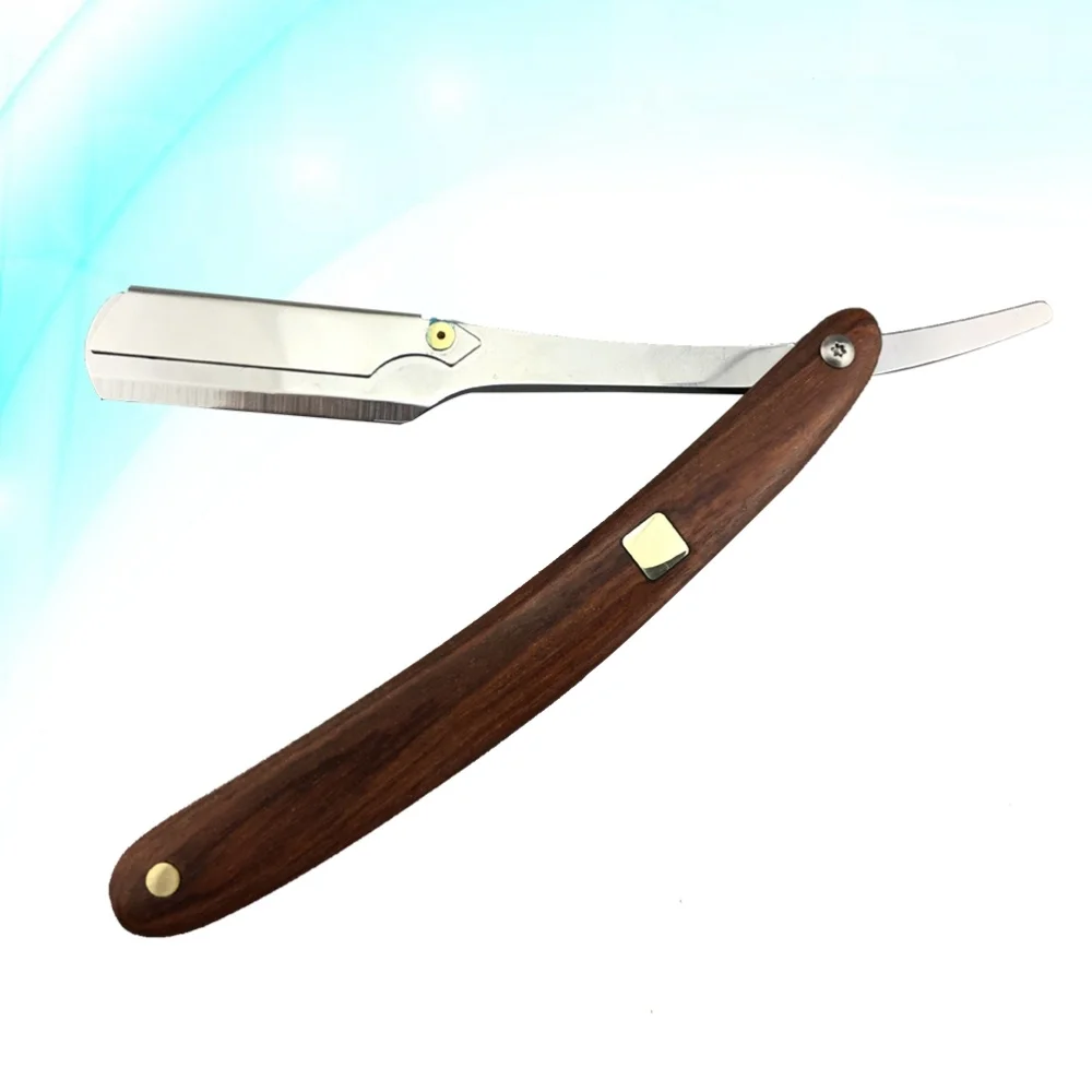 Стальные бритвы с деревянной ручкой для парикмахера складные мужские стальные