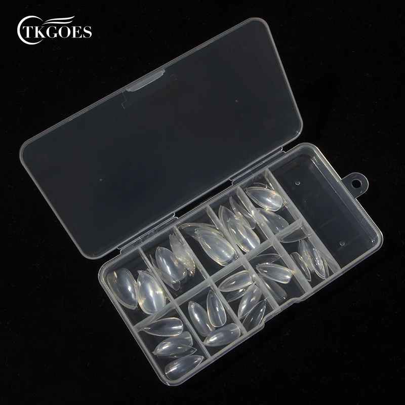 TKGOES 100 шт профессиональные короткие шпильки французские ногти советы полностью