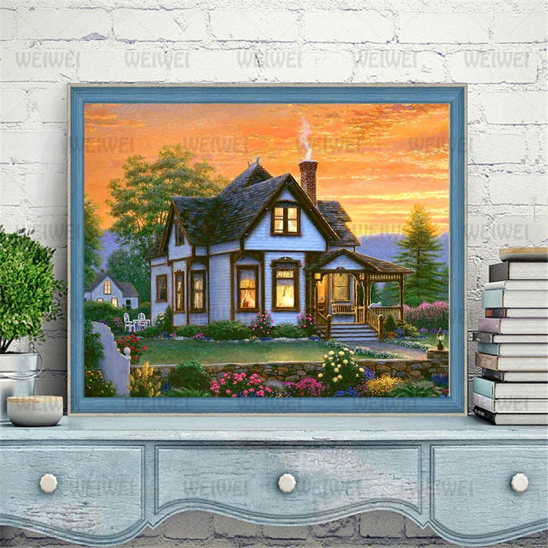 Картина маслом ощущение дома алмазная живопись украшение для настенный плакат