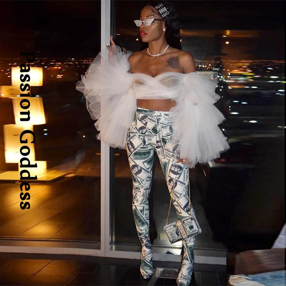 Money USD Dollar Printed Women's Leggings Fashion Push Up Hips Party Leggings Elastic High Waist Seamless Slim Fit Leggings Fall