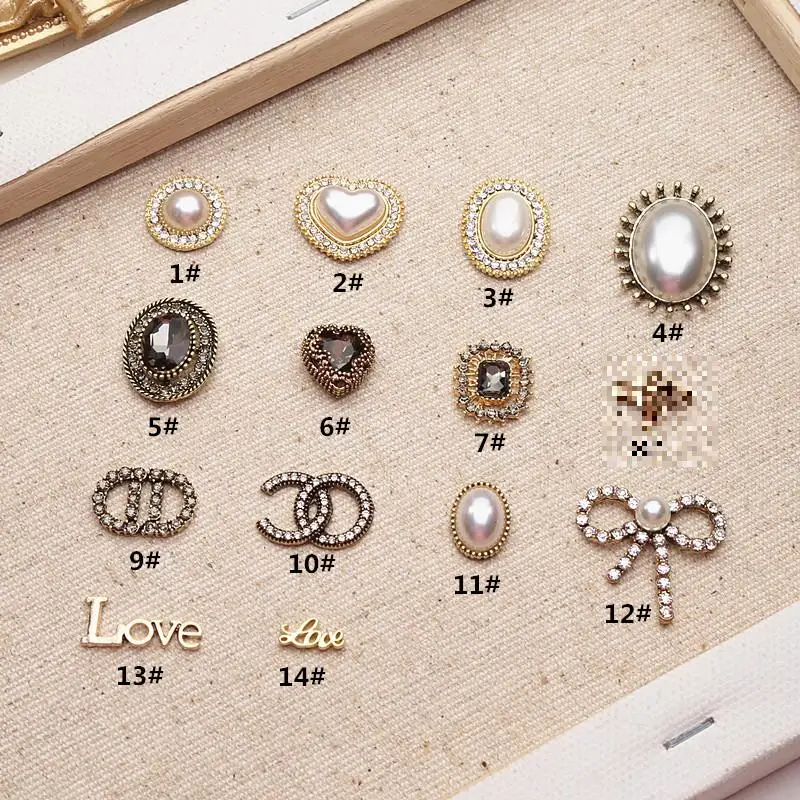 

1 шт. винтажные металлические кнопки с плоской задней стороной, овальные жемчужные пуговицы, ювелирные изделия для одежды, свадебное шитье, ...