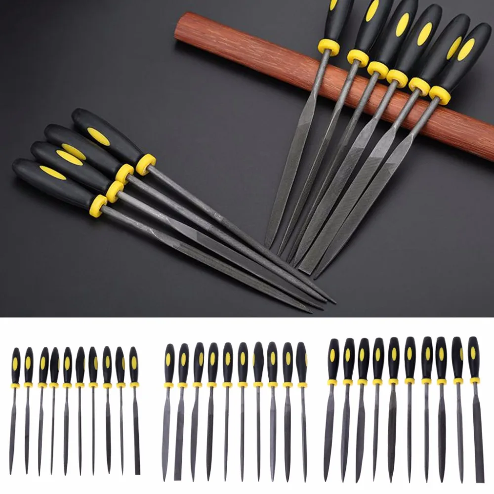10 Pcs Needle File Set For Jeweler Wood Carving Craft Metal Glass Stone 3 Sizes | Инструменты