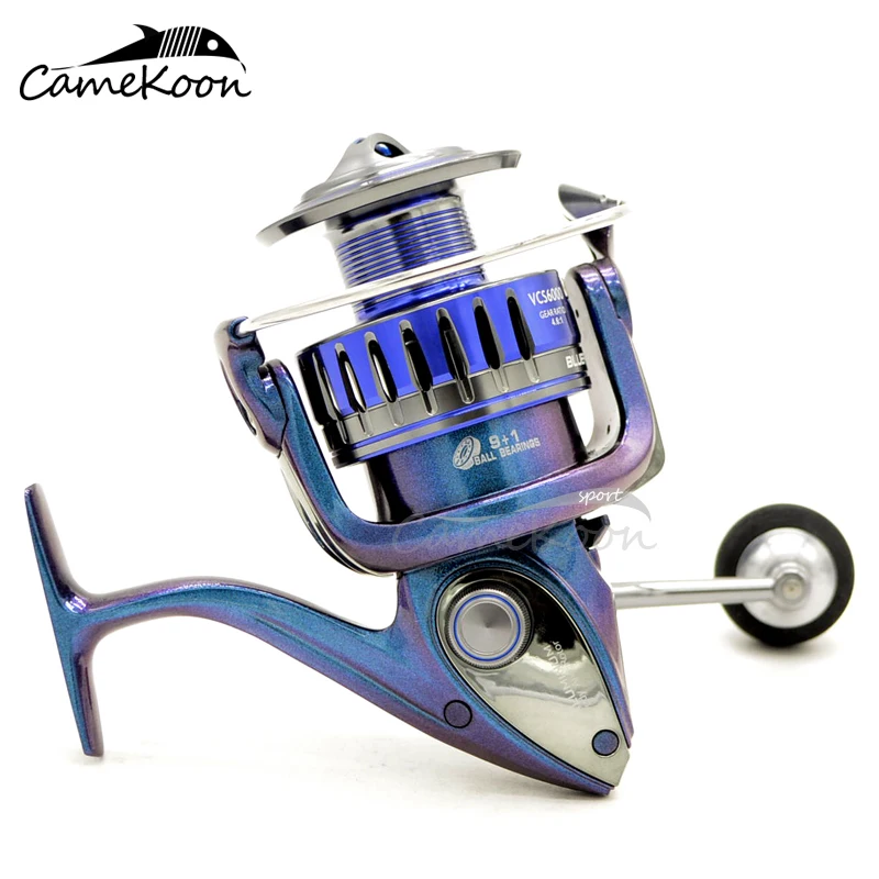 CAMEKOON Spinning Fishing Reel 10kg Carbon Drag 5.0:1/4.6:1 Gear Ratio 9+1 Ball Bearings All Aluminum Saltwater Fishing Coil enlarge