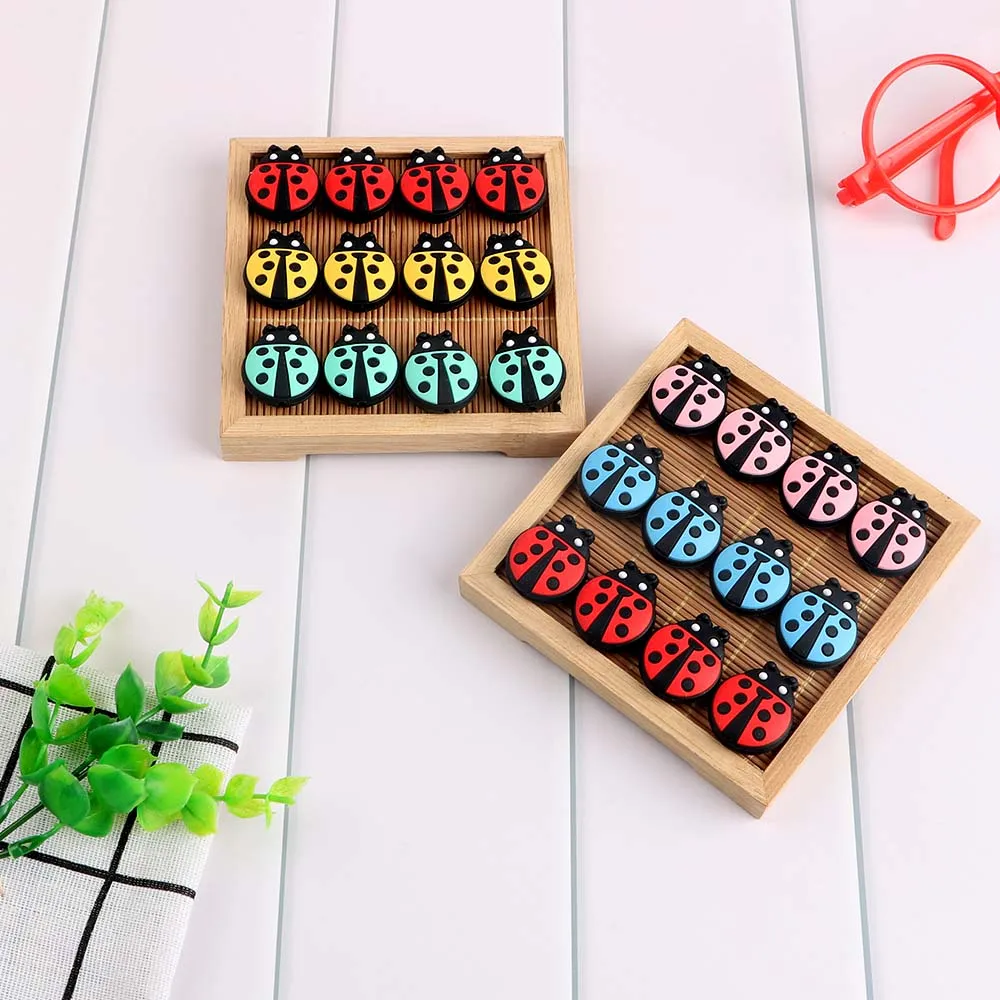 Kovict-Cuentas de silicona con forma de Mini Animal, accesorios de cadena para chupete, juguetes de enfermer&iacute;a masticables, 10 piezas-3