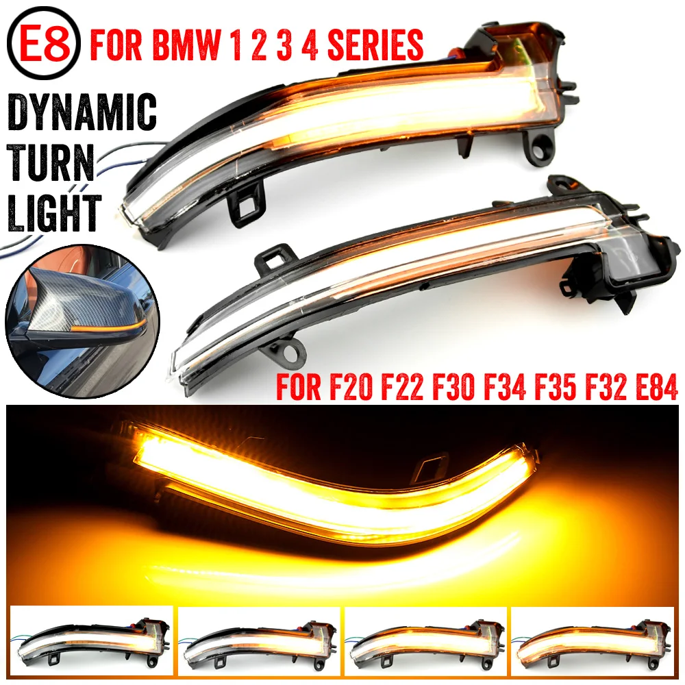

2PCS For BMW F20 F21 F22 F33 F34 X1 E84 F36 F87 M2 1 2 3 4 Series Dynamic Blinker Turn Signal LED Mirror Light