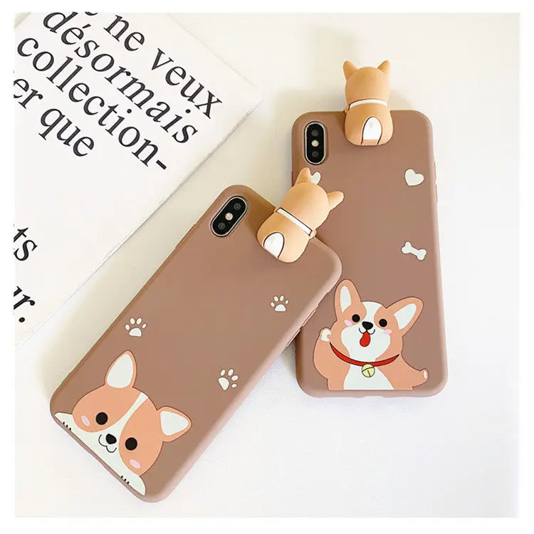 Cartoon Corgi Dogs Soft TPU Case For Xiaomi mi 11 Lite Mi10 10T Phone Cover Redmi Note 10 10s 9 9A 9C 8 Pro 9T 8T 7 POCO X3 | Мобильные