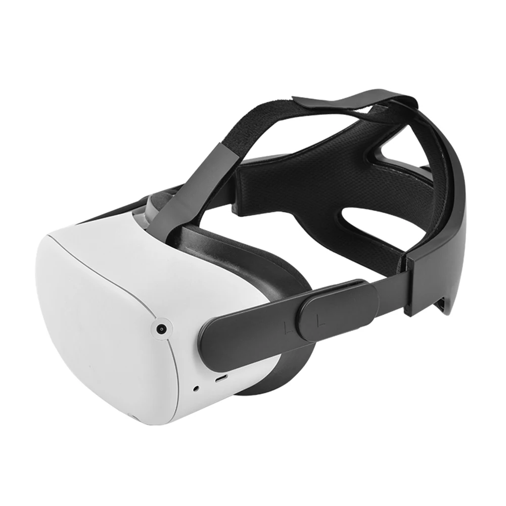 

Virtual Reality Face Cushion Accessory Headband for Oculus Quest 2 Replacement Head Strap with Foam Head Cushion Black
