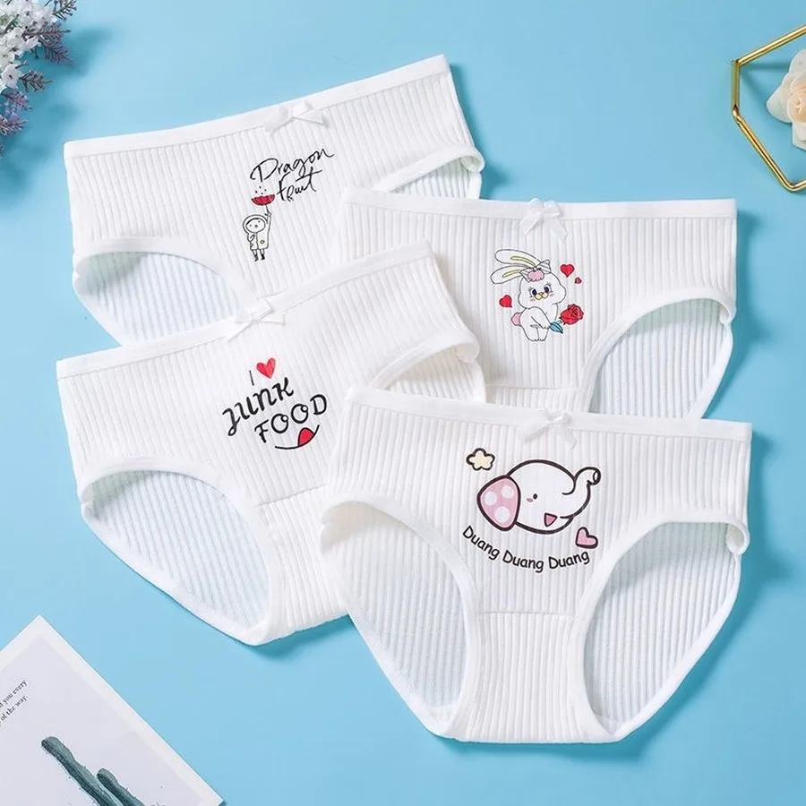 4pcs/Lot Cute Panties for Kid Girls Cotton Underwear Children Cartoon Briefs 1 To 10 Years Girl Boxer Underpants |