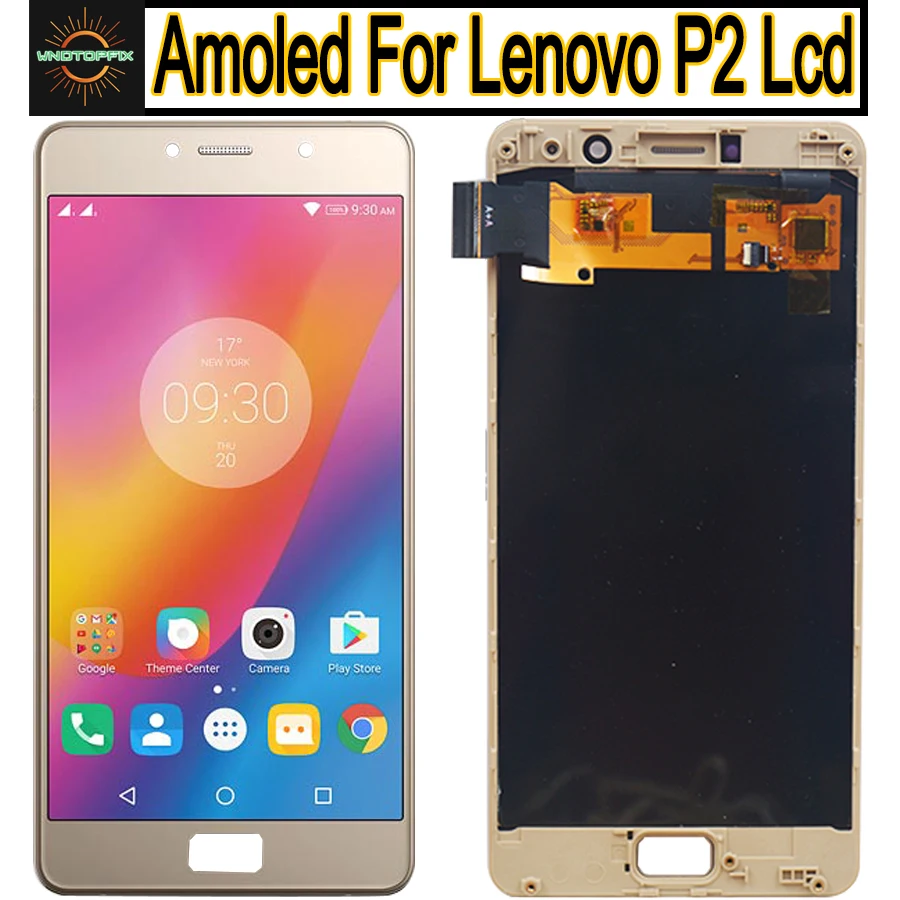 

Дисплей AMOLED для Lenovo P2 с сенсорным экраном и дигитайзером в сборе для Lenovo P2, ЖК-дисплей с рамкой 5,5 дюйма для Lenovo P2a42, дисплей