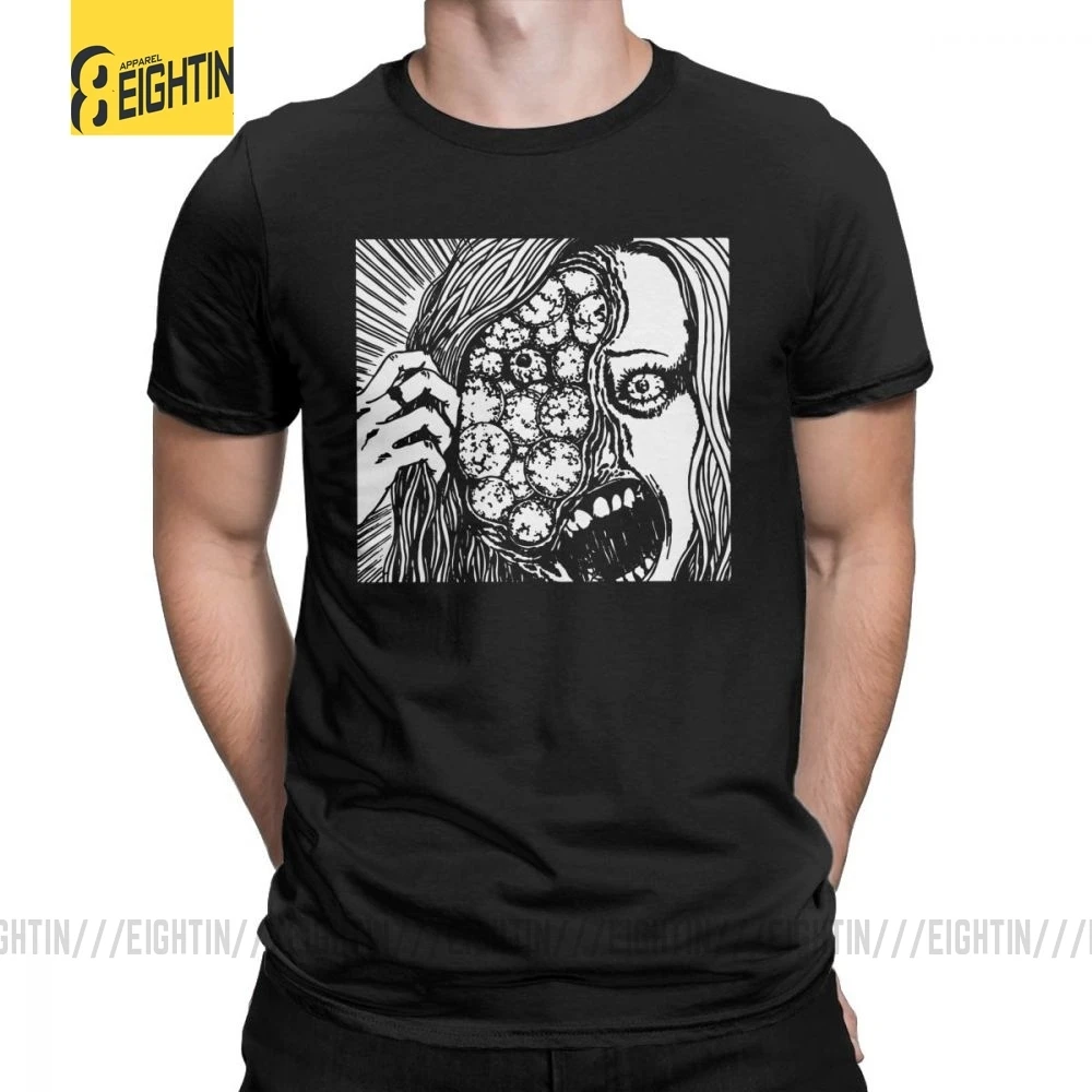 Футболки Junji Ito с рисунком Аниме Манга Япония Weeaboo Otaku ужасная футболка Стильная