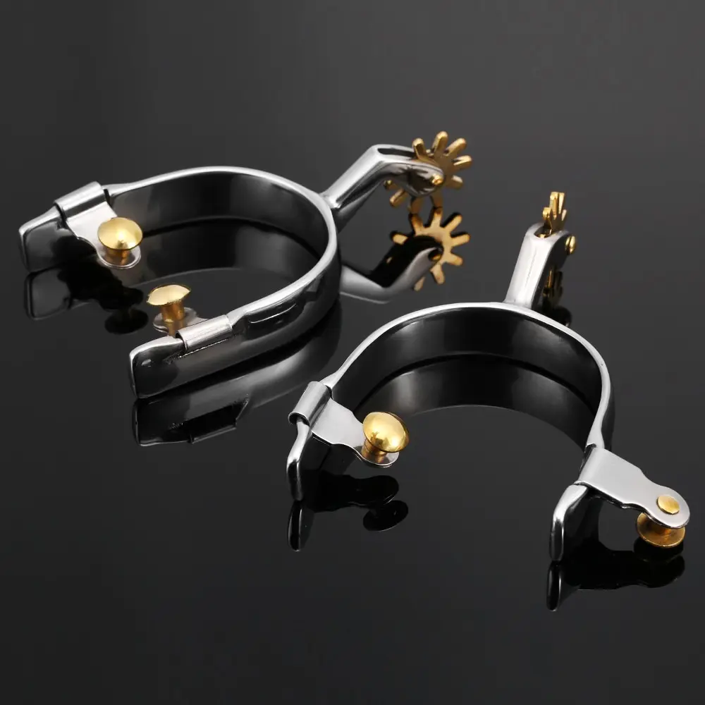 2 шт. Антикоррозийные шпоры для лошадей нержавеющая сталь с медным шпателем