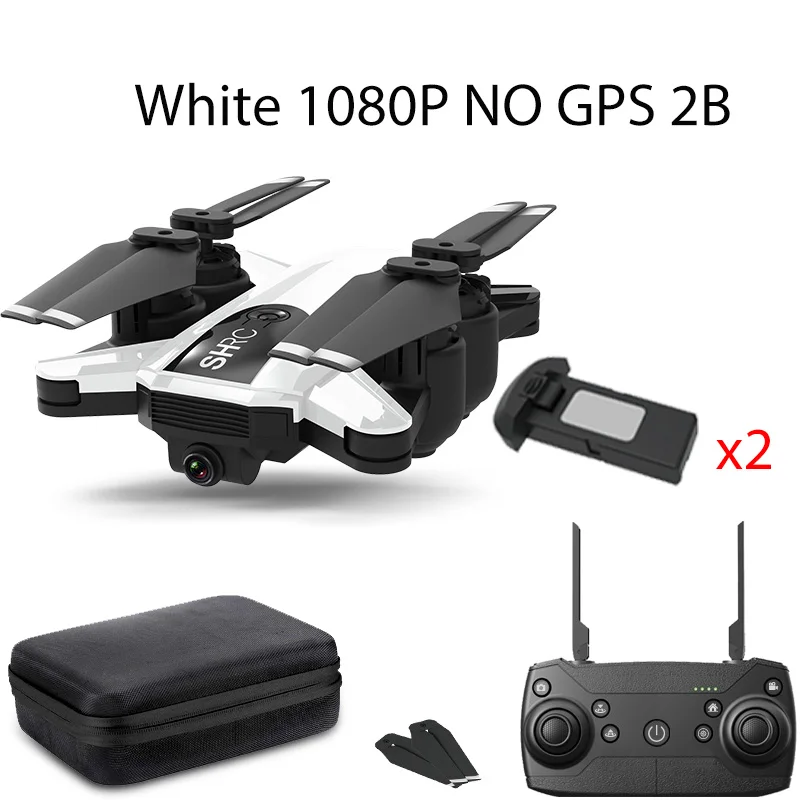 White 1080P NOGPS 2B H1 Дрон GPS 5G с камерой Wi-Fi HD PFV зарядное устройство для квадрокоптера один ключ возврата следуют за мной дроны профессиональные игрушки для детей - Цвет: White 1080P NOGPS 2B