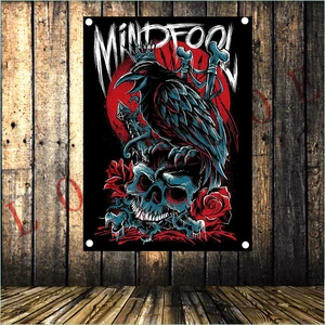 Pop Rock Band Heavy Metal Music Poster Cloth Flags Wall Stickers Hanging paintings Billiards Hall Studio Theme Home Decoration