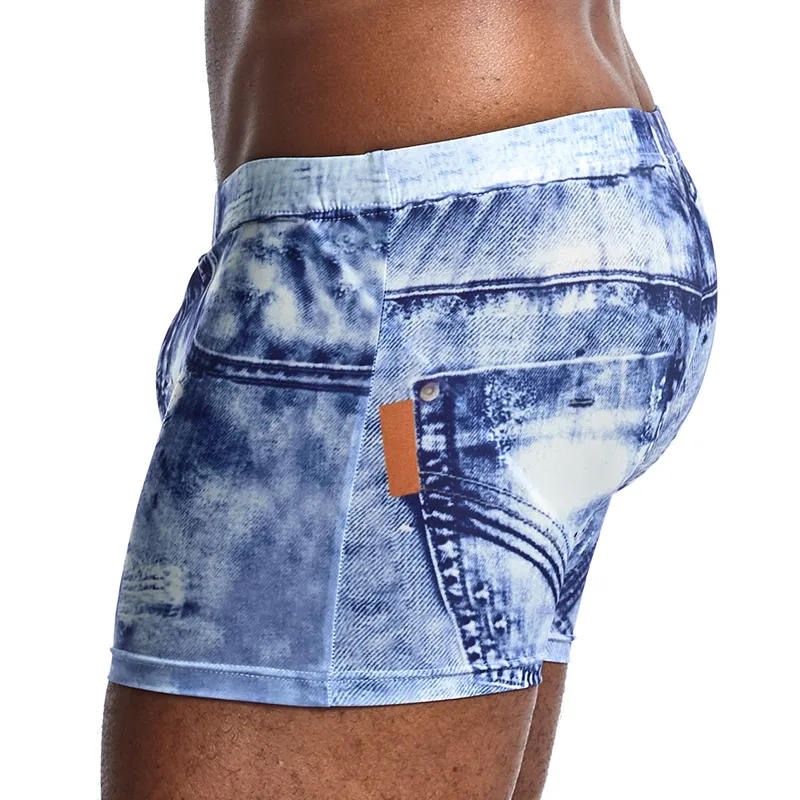 Трусы-боксеры Pinkysenson мужские с принтом пикантные гладкие шелковые шорты нижнее