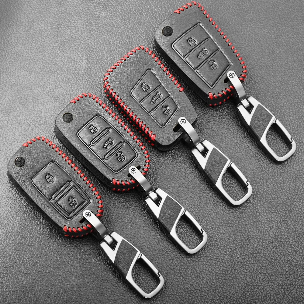 Leather Car Key Cover Case for VW Volkswagen Tiguan MK1 MK2 Magotan Passat B5 B8 Polo Golf 4 5 6 7 mk7 Jetta POLO Eos Scirocco | Автомобили