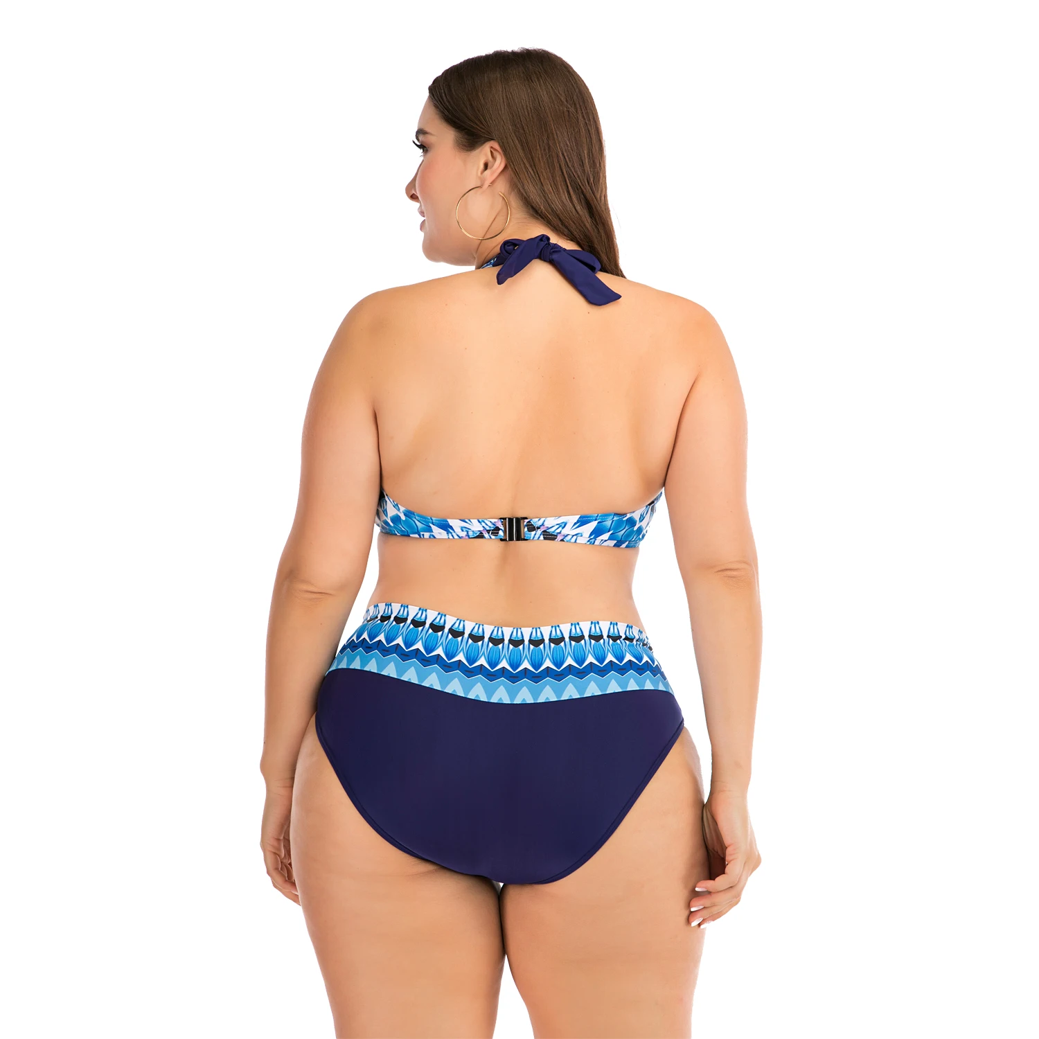 Комплект бикини с высокой талией для женщин большого размера купальник 4XL