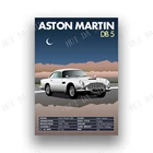 Домашний декор холст печать плакат ретро винтажный классический автомобиль постер Aston Martin DB5