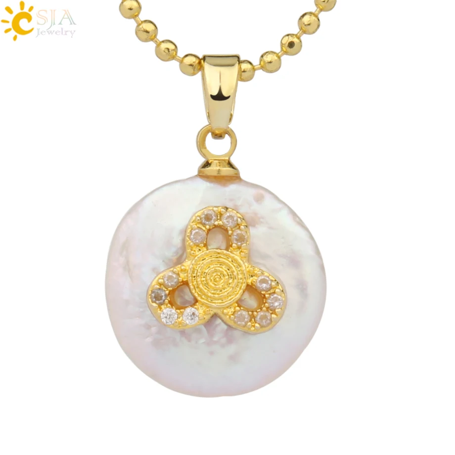 Necklace-M Csja кулон из пресноводного жемчуга крыло животное слон сова кролик растение кактус Подвески ожерелье со стразами для женщин Девушка G216 - Окраска металла: Necklace-M