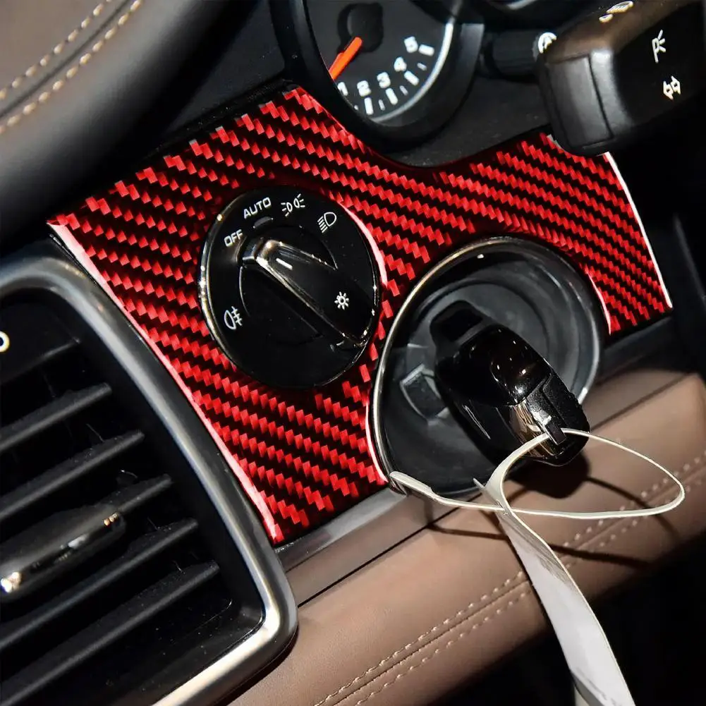 

Sturdy Universal Carbon Fiber Start Key Hole Trim Sticker Waterproof Panel Cover Heat-resistant