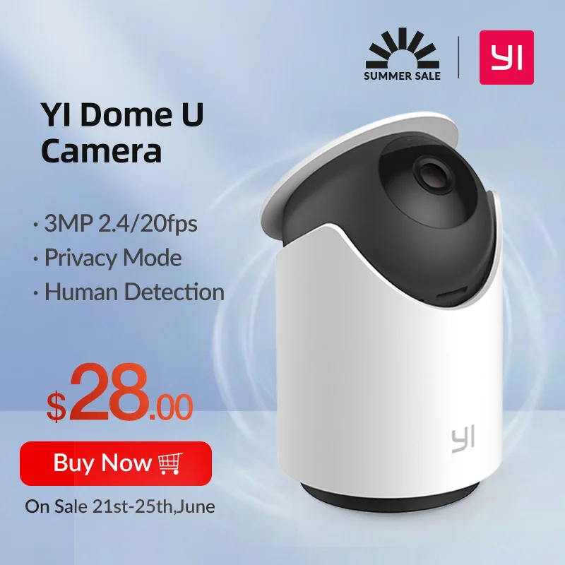 YI Dome U камера 20fps/3MP Wifi s 2K HD CCTV домашняя 360 ° Авто Круиз Беспроводная система ночного