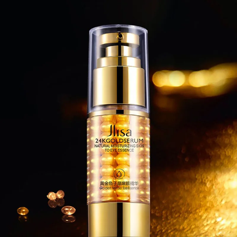 Покрытыем цвета чистого 24 каратного золота против морщин вокруг глаз Сыворотки