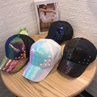 fashion trends summer women baseball cap fashionable out sunshade hat sequined glitter baseball cap contracted design cap