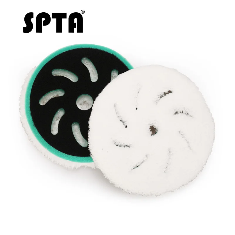 SPTA 1 шт. " /6" микрофибра быстрая отделка полировкой колодки, из полировочной смеси колодки наборы для автомобиля восковая коллекция полировальная подушка